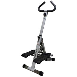 image-Foldable Stepper Adjustable Step Machine w/ Handlebar LCD Display, Grey HOMCOM