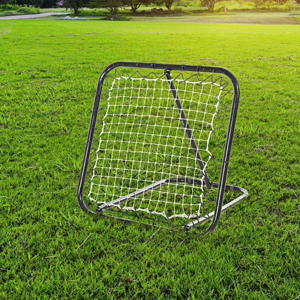 image-Angle Adjustable Rebounder Net Goal Training Set Football, Baseball HOMCOM