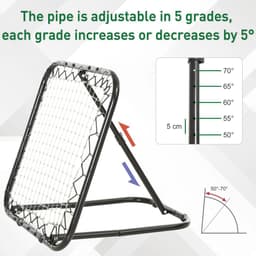image-Angle Adjustable Rebounder Net Goal Training Set Football, Baseball HOMCOM