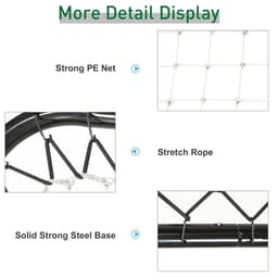 image-Angle Adjustable Rebounder Net Goal Training Set Football, Baseball HOMCOM