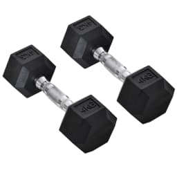 image-Hexagonal Dumbbells Kit Weight Lifting Exercise for Home Fitness 2x4kg HOMCOM