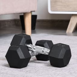 image-Hexagonal Dumbbells Kit Weight Lifting Exercise for Home Fitness 2x4kg HOMCOM