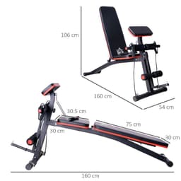 image-Foldable Dumbbell Bench Weight Training 7 Incline Adjustable Workout