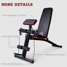 image-Foldable Dumbbell Bench Weight Training 7 Incline Adjustable Workout