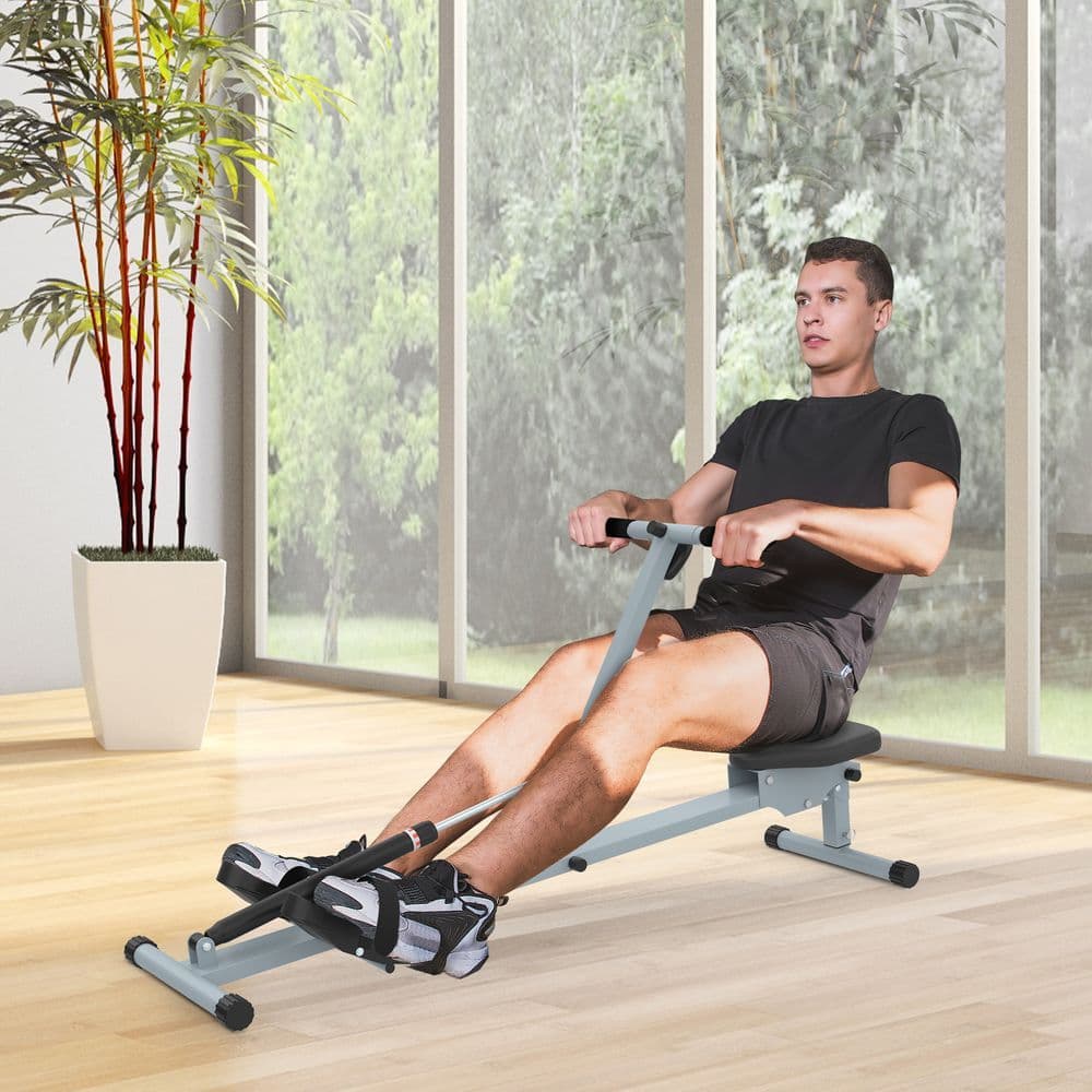 image-12 Level Fitness Rowing Machine Cardio Fitness Workout and Gym Training HOMCOM