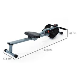 image-12 Level Fitness Rowing Machine Cardio Fitness Workout and Gym Training HOMCOM