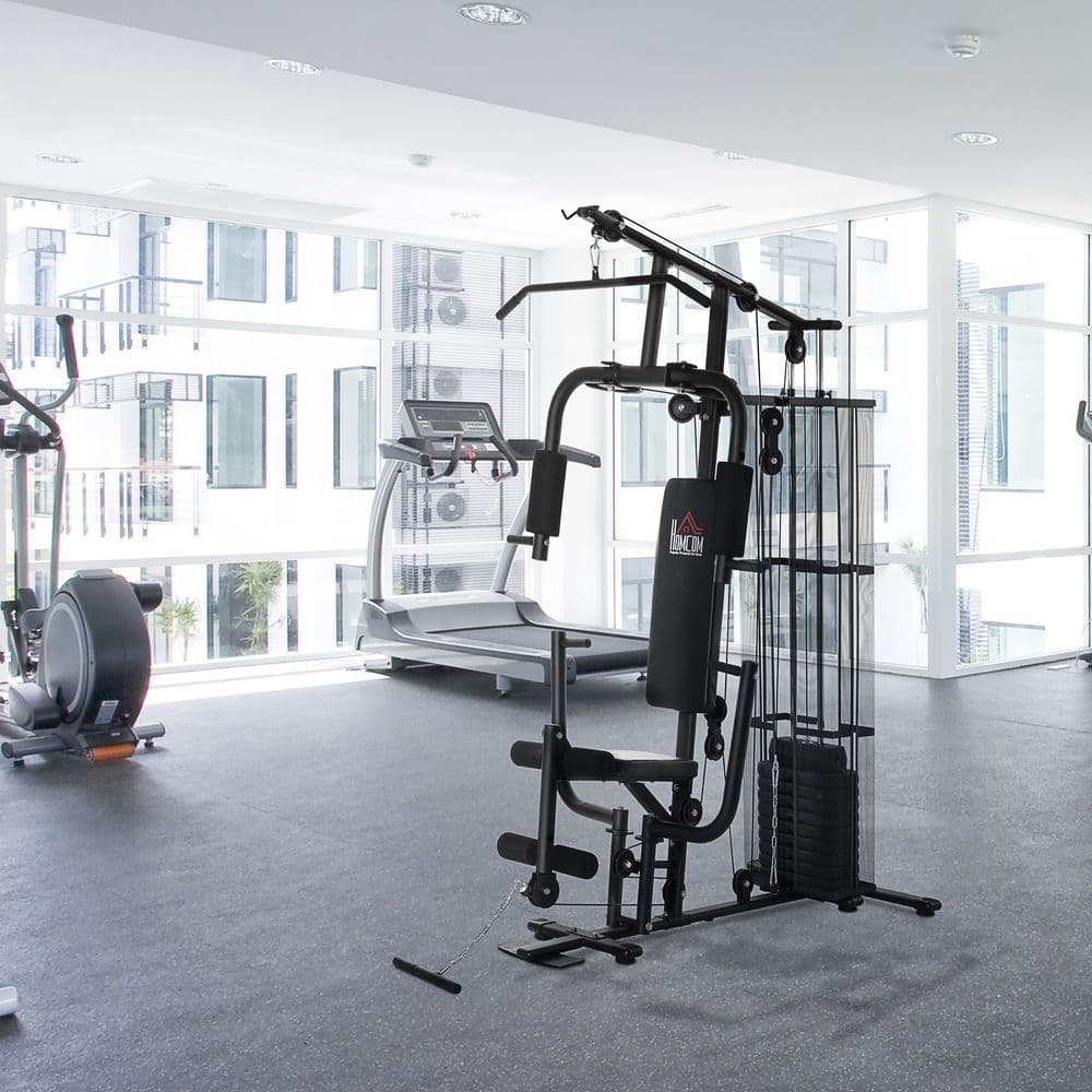 image-Multifunction Home Gym Weight Training Station Fitness Strength Machine HOMCOM