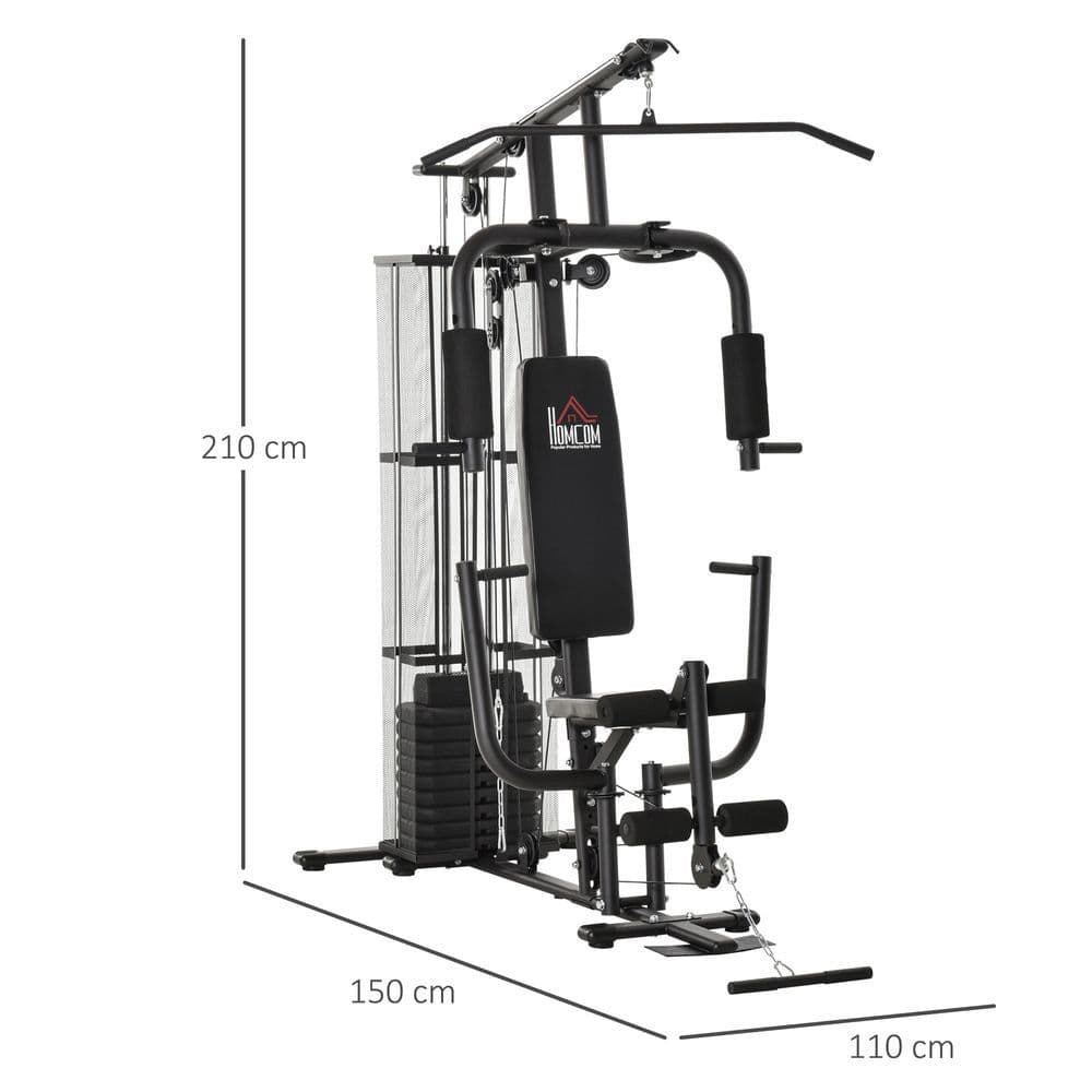 image-Multifunction Home Gym Weight Training Station Fitness Strength Machine HOMCOM