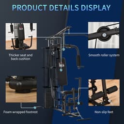 image-Multifunction Home Gym Weight Training Station Fitness Strength Machine HOMCOM