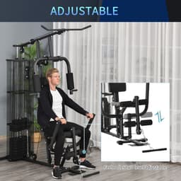 image-Multifunction Home Gym Weight Training Station Fitness Strength Machine HOMCOM