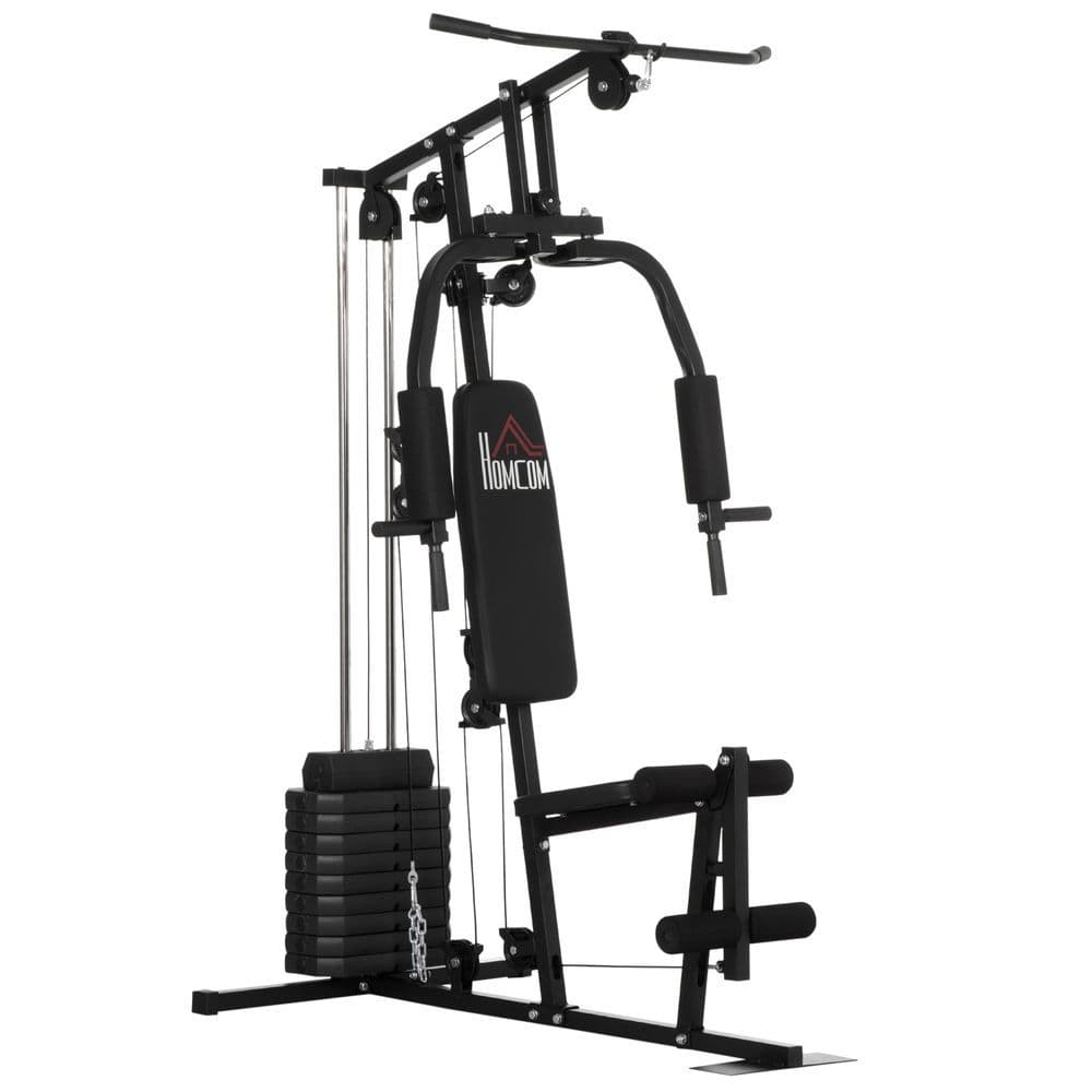 image-Multifunction Home Gym Machine with 45kg Weights for Full Body Workout HOMCOM