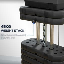 image-Multifunction Home Gym Machine with 45kg Weights for Full Body Workout HOMCOM