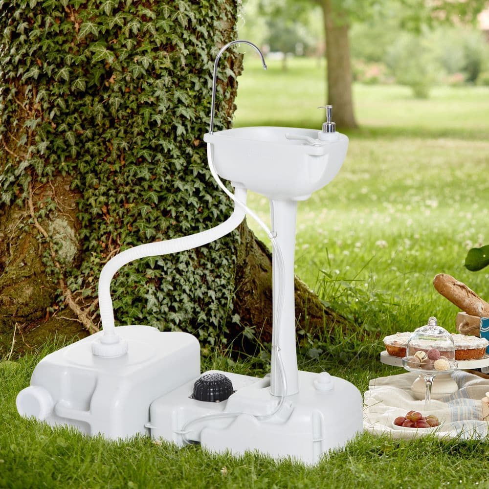 image-24L Portable Portable Hand wash Sink Hand Washing Basin Water Tank Outsunny