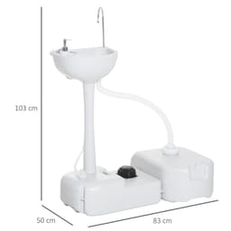 image-24L Portable Portable Hand wash Sink Hand Washing Basin Water Tank Outsunny