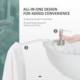 image-24L Portable Portable Hand wash Sink Hand Washing Basin Water Tank Outsunny