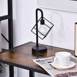image-HOMCOM Industrial-Style Side Table w/ Drawer Open Shelf Steel Frame Base Retro