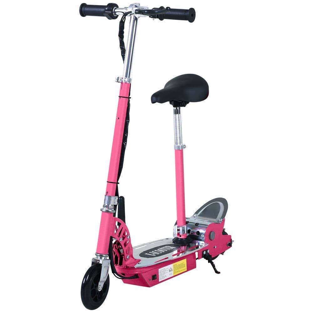 image-Teen Foldable Electric Scooter Electric Battery 120W w/ Brake Kickstand HOMCOM
