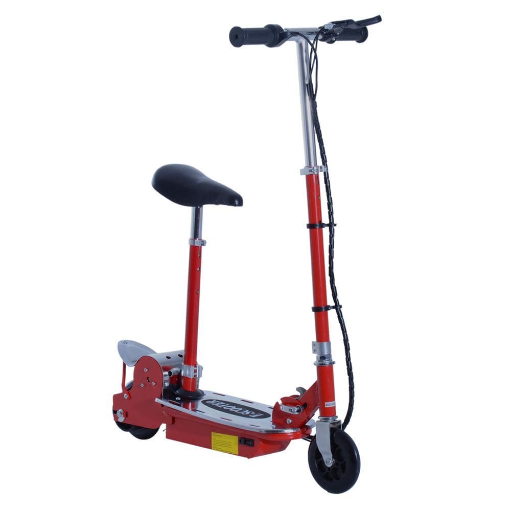 image-Teen Foldable Electric Scooter Battery 12V 120W w/ Brake Kickstand HOMCOM