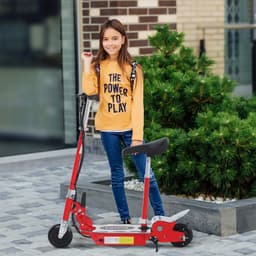 image-Teen Foldable Electric Scooter Battery 12V 120W w/ Brake Kickstand HOMCOM