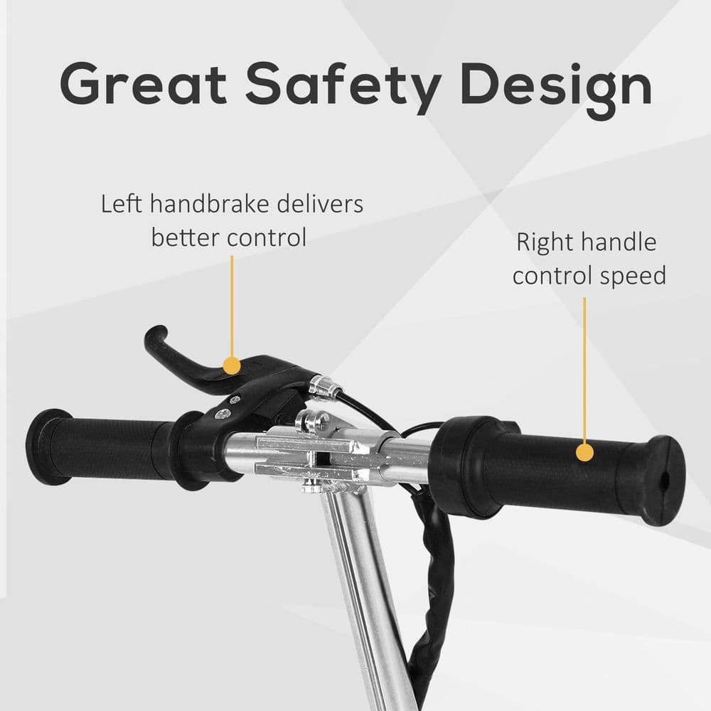 image-Teen Foldable Electric Scooter Battery 12V 120W w/ Brake Kickstand HOMCOM