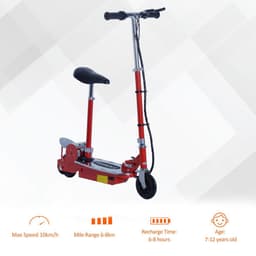 image-Teen Foldable Electric Scooter Battery 12V 120W w/ Brake Kickstand HOMCOM