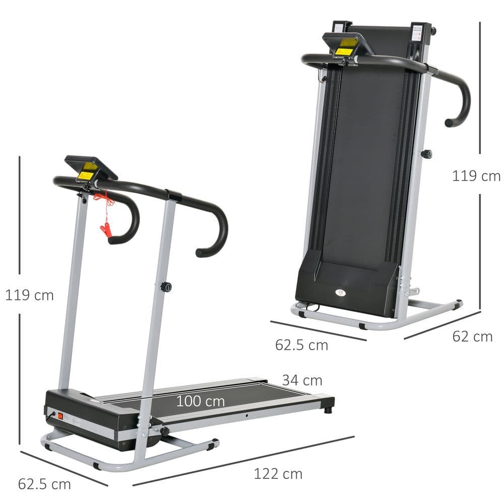 image-1.25HP Motorised Electric Treadmill Running Machine Fitness Folding HOMCOM