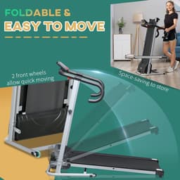 image-1.25HP Motorised Electric Treadmill Running Machine Fitness Folding HOMCOM