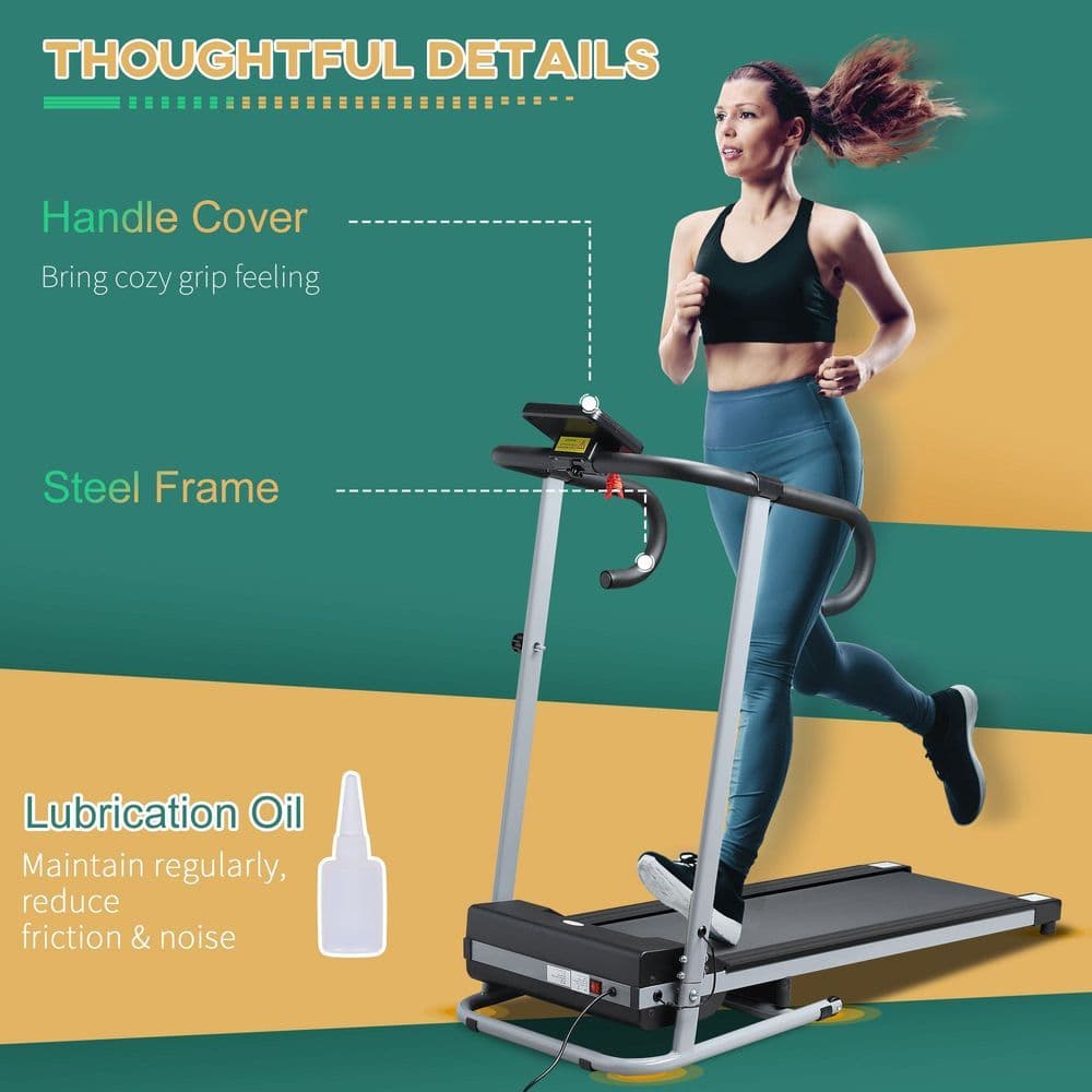 image-1.25HP Motorised Electric Treadmill Running Machine Fitness Folding HOMCOM