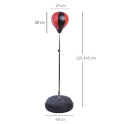 image-Adjust Kids Training Boxing Punching Ball Bag Boxing Punching w/ Gloves HOMCOM