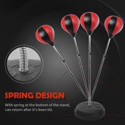 image-Adjust Kids Training Boxing Punching Ball Bag Boxing Punching w/ Gloves HOMCOM