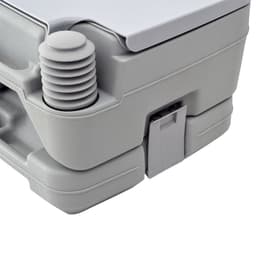 image-10L Portable Travel Toilet Outdoor Camping with 2 Detachable Tanks Grey HOMCOM