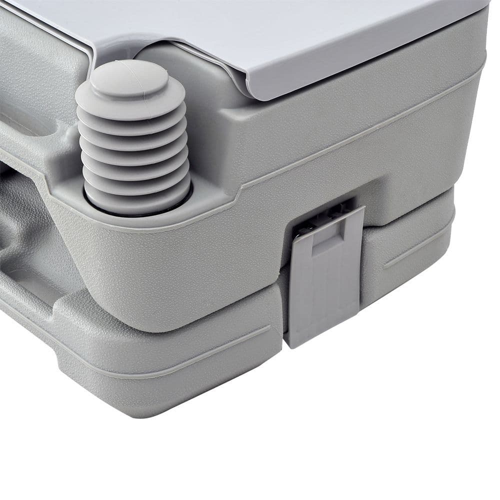 image-10L Portable Travel Toilet Outdoor Camping with 2 Detachable Tanks Grey HOMCOM