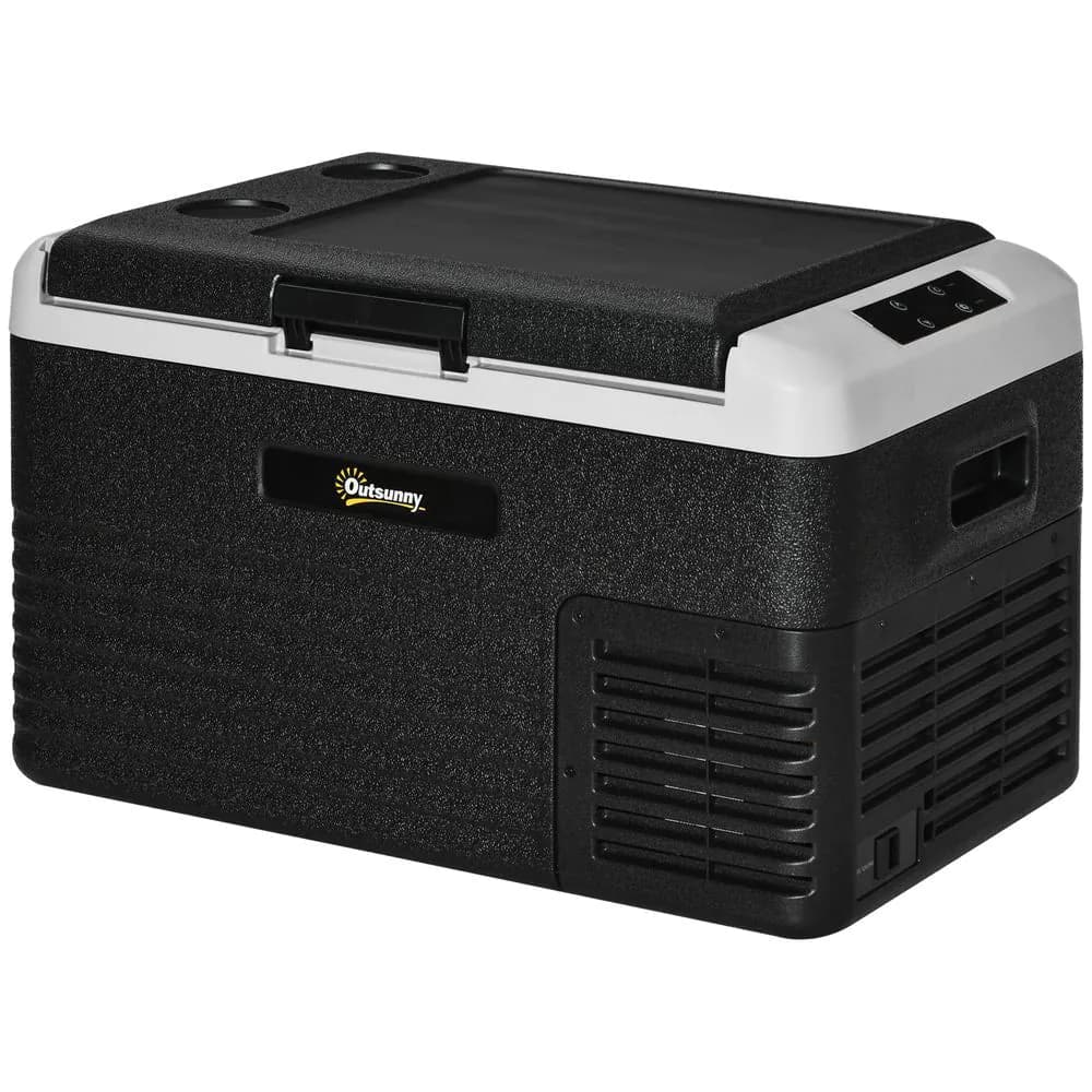 image-30L Car Refrigerator 12V Portable Freezer for Camping, Driving Outsunny