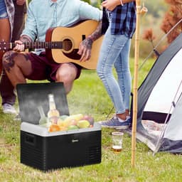 image-30L Car Refrigerator 12V Portable Freezer for Camping, Driving Outsunny