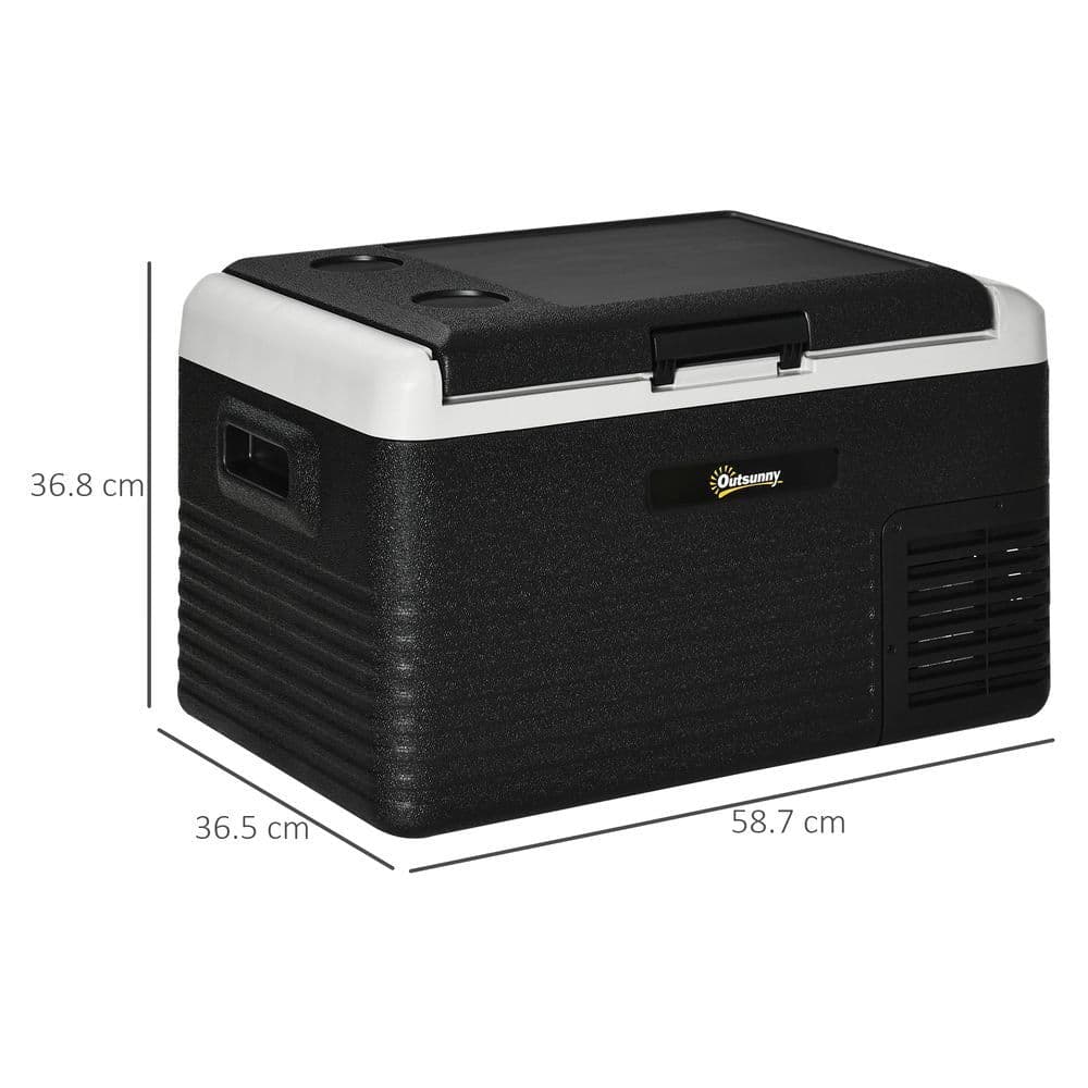 image-30L Car Refrigerator 12V Portable Freezer for Camping, Driving Outsunny