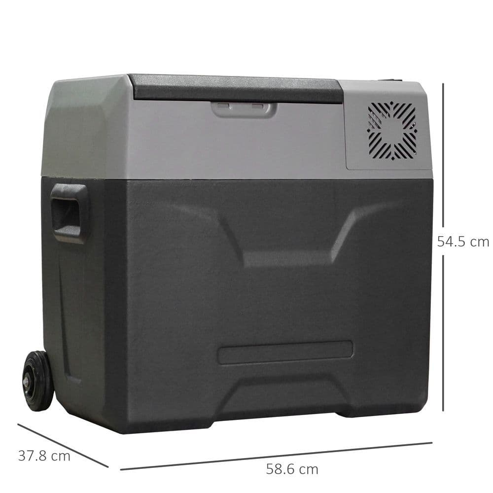 image-Car Refrigerator, Portable 12/24V 50L Fridge Freezer, Down to -20� HOMCOM