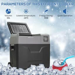 image-Car Refrigerator, Portable 12/24V 50L Fridge Freezer, Down to -20� HOMCOM