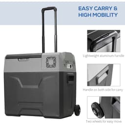 image-Car Refrigerator, Portable 12/24V 50L Fridge Freezer, Down to -20� HOMCOM