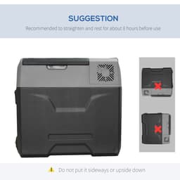 image-Car Refrigerator, Portable 12/24V 50L Fridge Freezer, Down to -20� HOMCOM
