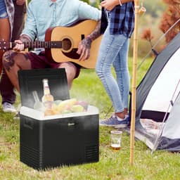 image-50L Car Refrigerator 12V Portable Freezer for Camping, Driving Outsunny