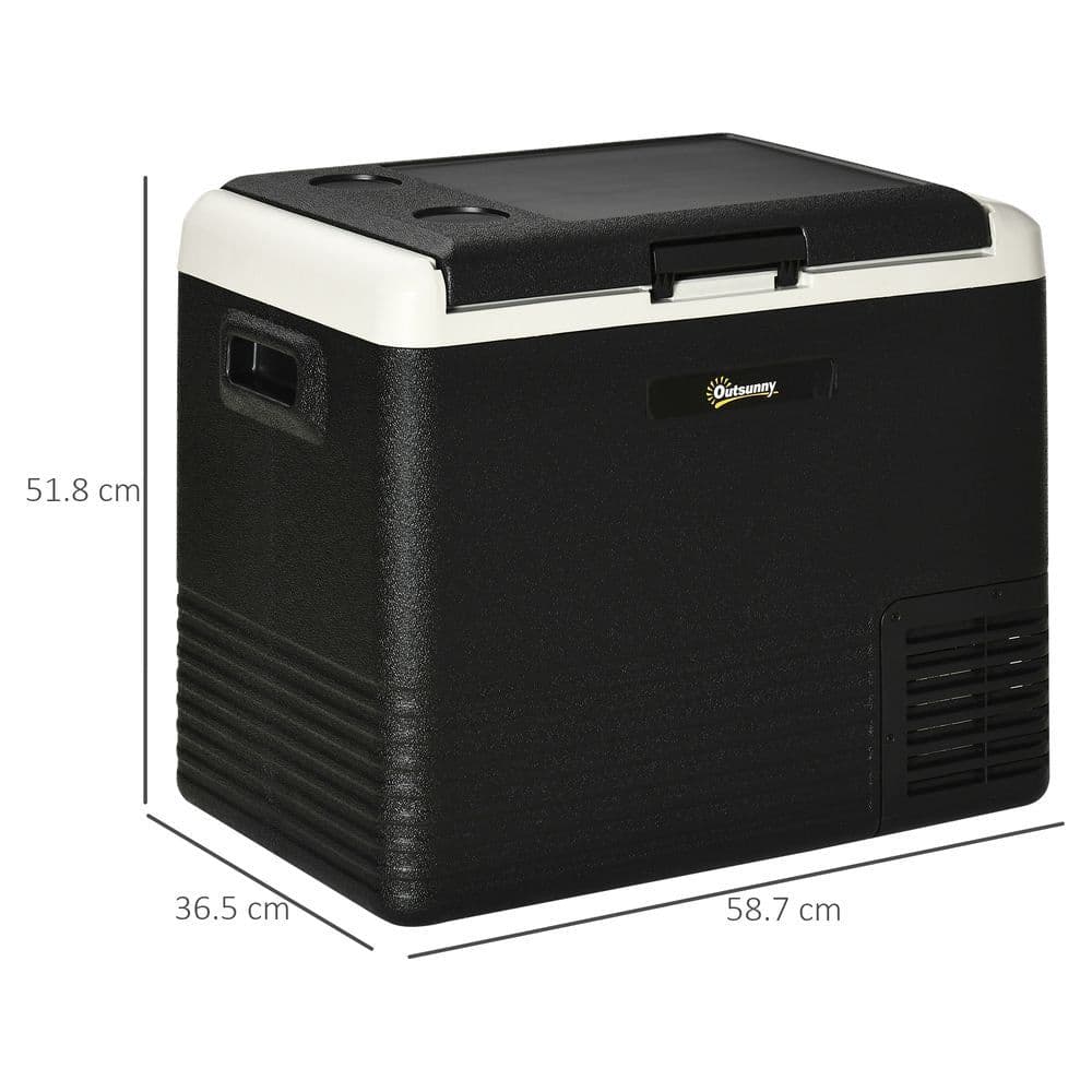 image-50L Car Refrigerator 12V Portable Freezer for Camping, Driving Outsunny