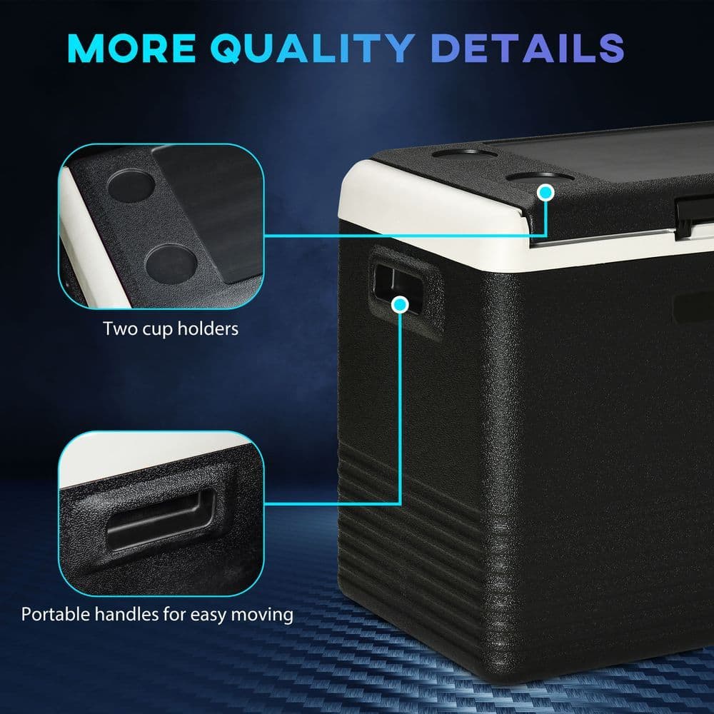 image-50L Car Refrigerator 12V Portable Freezer for Camping, Driving Outsunny