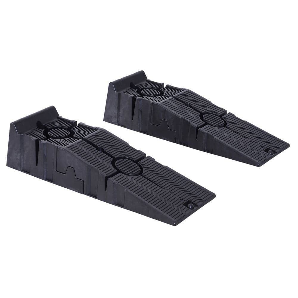 image-Heavy Duty 2.5 Ton Plastic Car Lifting Ramps Automotive Vehicle Garage Durhand