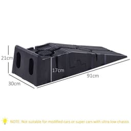 image-Heavy Duty 2.5 Ton Plastic Car Lifting Ramps Automotive Vehicle Garage Durhand