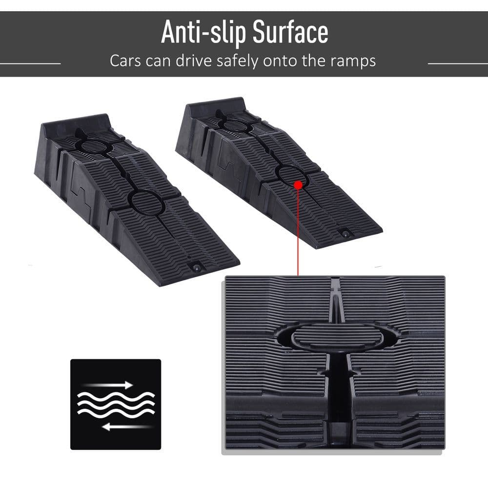 image-Heavy Duty 2.5 Ton Plastic Car Lifting Ramps Automotive Vehicle Garage Durhand