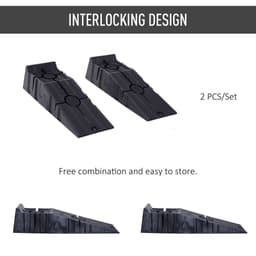 image-Heavy Duty 2.5 Ton Plastic Car Lifting Ramps Automotive Vehicle Garage Durhand