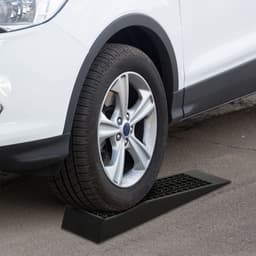 image-2 Pcs 70x20cm Thick Plastic Curb Ramps Anti-Slip Surface Tyre Friction HOMCOM