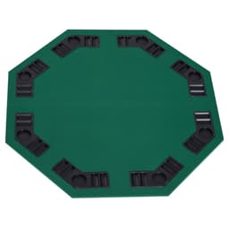 image-1.2m/48 Inches Foldable Poker Table Top 8 Players Blackjack Chip Trays HOMCOM