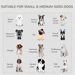 image-Furniture-Style Dog Crate Two Lockable Doors, for Small & Medium Dogs Pawhut