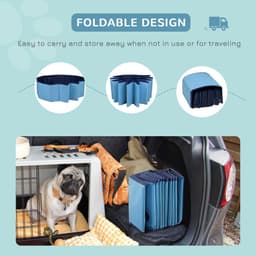 image-Pet Cat Dog Swimming Pool Indoor Outdoor Bathing Foldable Inflate 100cm Pawhut